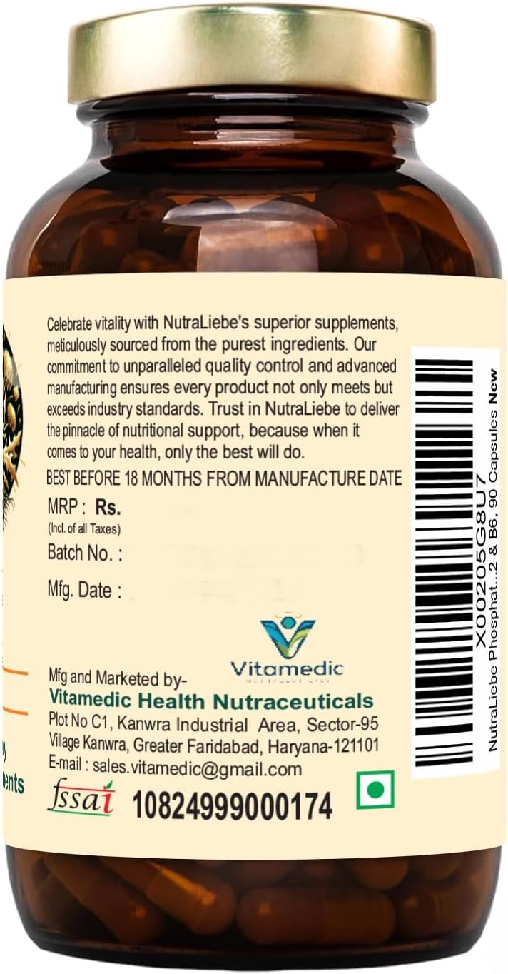 Nutraliebe Benfotiamine 300mg - Fat Soluble Vitamin B1 for Nerve Health Support, 90 Capsules
