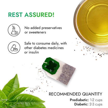 Kapiva Dia Foods Green Tea for Blood Sugar Care | Jamun, Gudmar, Methi, & 10 More