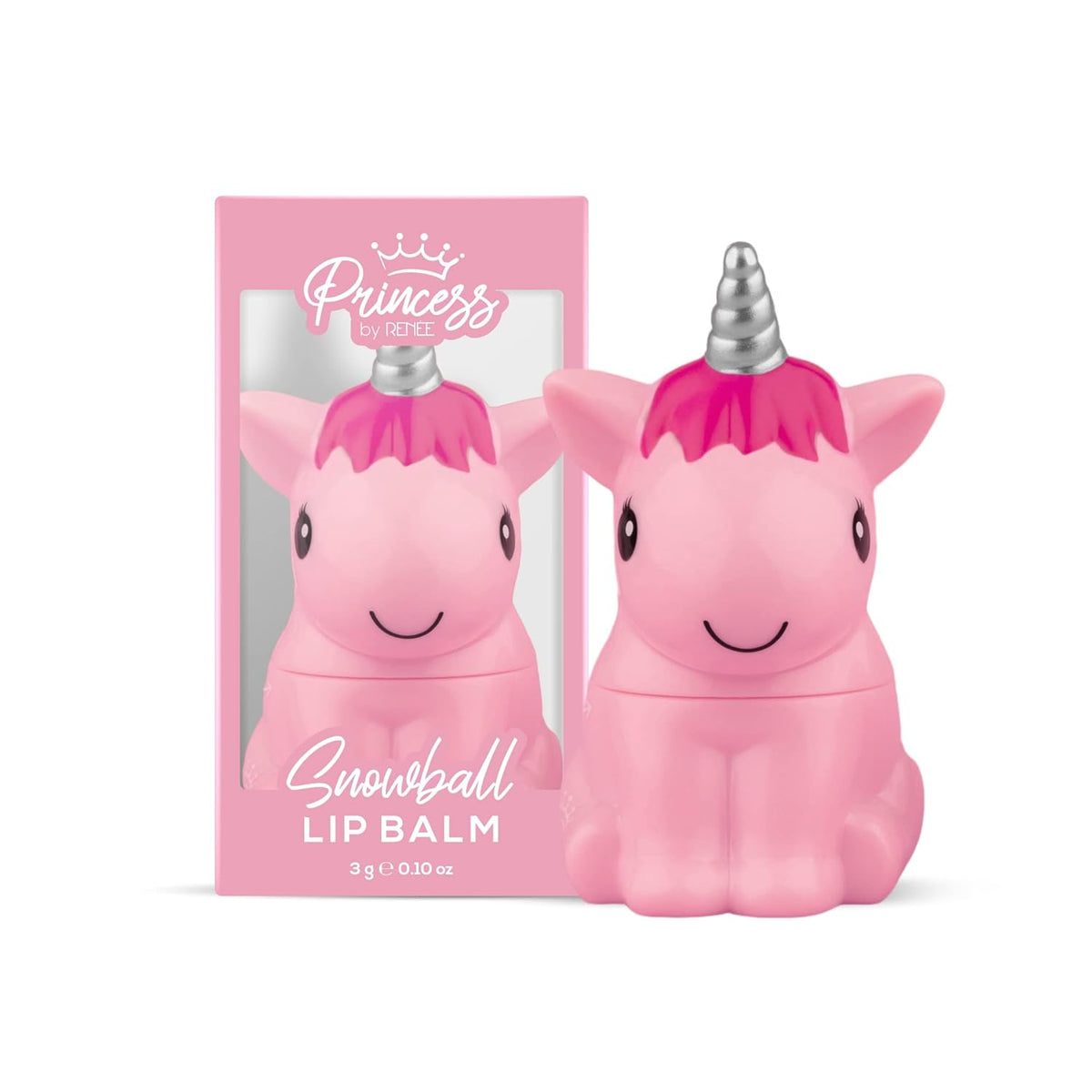 RENEE Princess Snowball Pink Lip Balm | For Pre-Teen Girls | Enriched with Shea Butter, Cocoa Butter & Vitamin E | Cruelty-Free & Vegan | 3Gm
