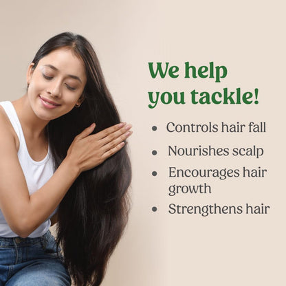 Vilvah Hair Regrowth Oil | Reduces Hair Fall & Boosts Regrowth | With Pumpkin Seed, Kalonji, Castor Oil & Vitamin E | Strengthens Roots & Improves Scalp Health | Unisex | 200ml