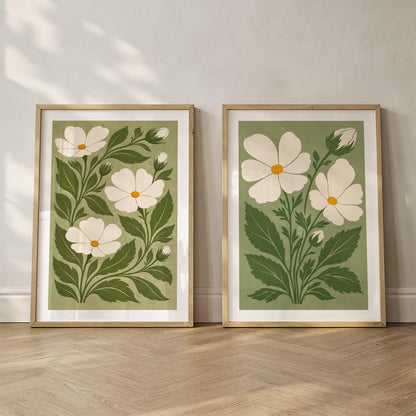Set of 2 wall art paintings for living room & wall painting for bedroom wall decor - (10x13 Inch framed poster, Paintings for home decor)