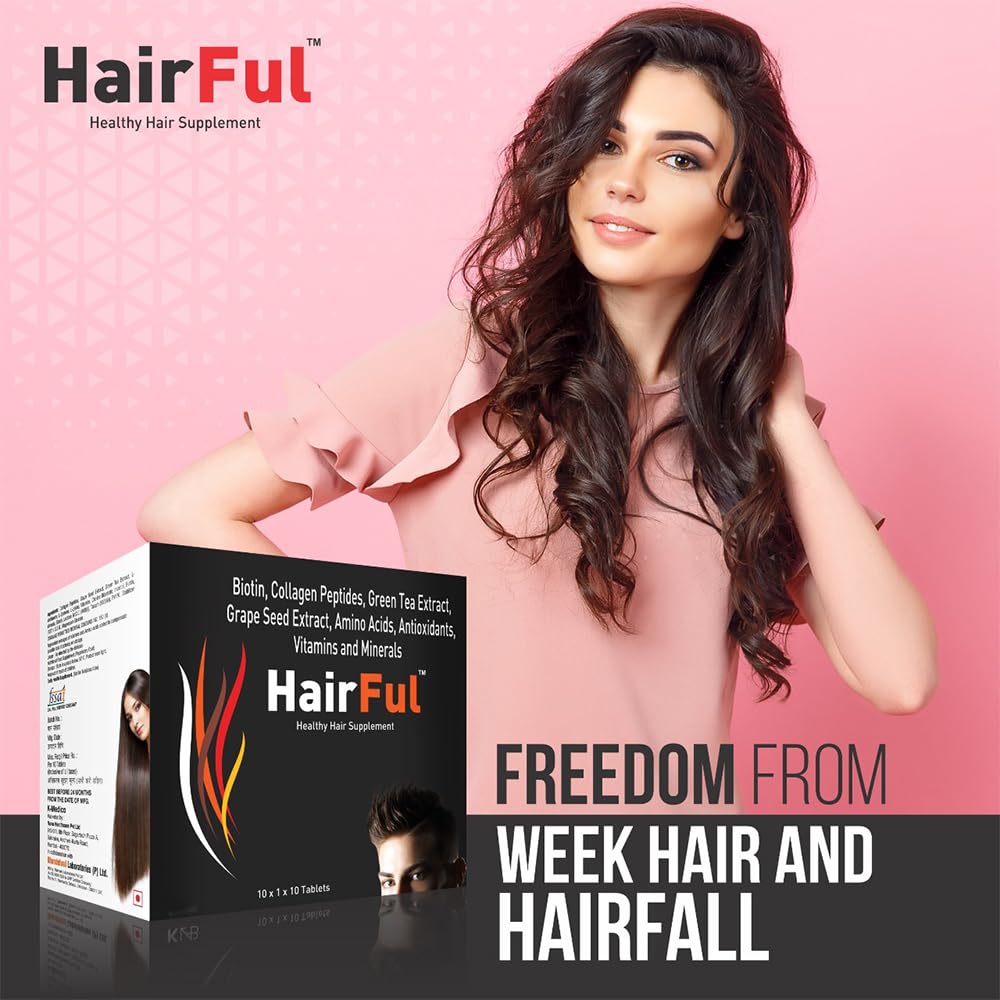 HairFul Healthy Hair Supplement 30 Tablets (Pack of 2 X 15)