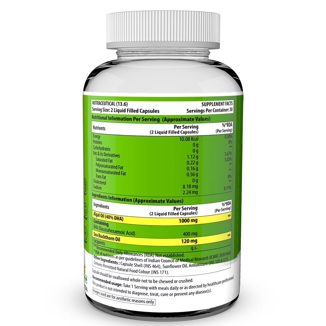 Supplement bottle with green label on a white background