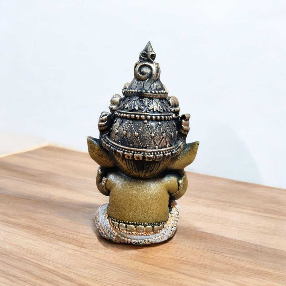 Cute Little Ganesh Idol for Home Decor | Resin Baby Ganesha Statue for Office Table, Desk, Reception & Living Room Decorative Showpiece | Hindu God Figurine 2.5x2x6 Inch (Set of 3)
