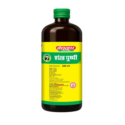 Baidyanath asli ayurved jhansi Shankha Pushpi 450ml +200ml Free Combo Helps Improve Memory, Cognitive skills & Mental fatigue