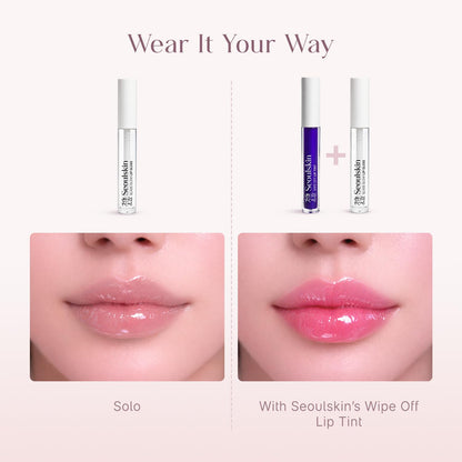 Seoulskin Glass Glow Lip Gloss for Women | Hydrating & High Shine | Glossy Finish | Glass Shine | Lightweight & Non-Sticky Formula | Transparent | with Vitamin E & Shea Butter | Clear Lip Gloss | 4.2 ml