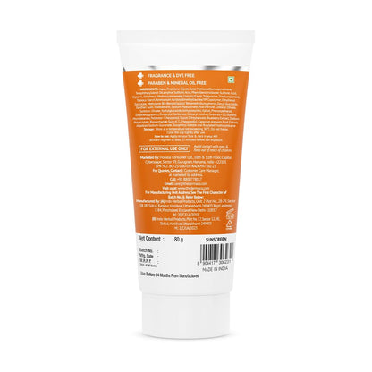 The Derma Co 1% Hyaluronic Sunscreen Aqua Gel SPF 50 PA++++ | Hydrating, Lightweight & Non-Greasy | No White Cast | Broad Spectrum & Blue Light Protection | Clinically Tested - (In-Vivo) | 80 g