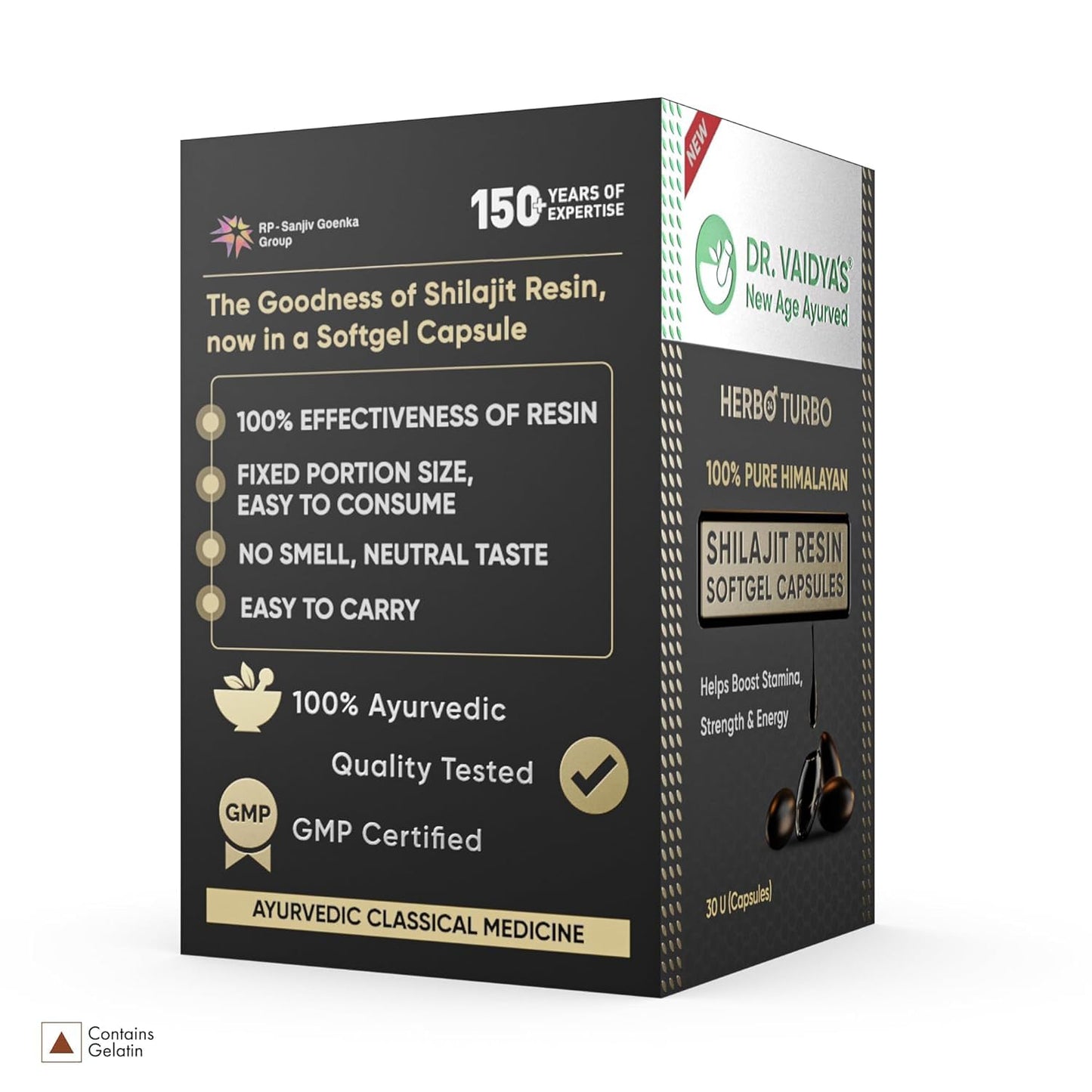 Herbo24Turbo Shilajit Resin in Softgel Capsules, 30 count