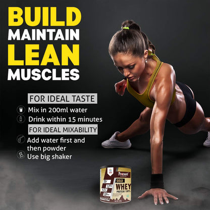 Pro360 Gold Whey Protein - Chocolate Flavored - (100% Whey Protein with Digestive Enzymes, 23g Protein, 5.97g BCAA, 4.7g Glutamic Acid per Serving) (250g)