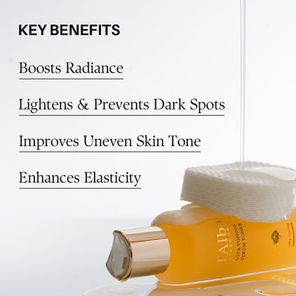 d'alba Piedmont White Truffle Vita Toning Serum Toner, Glass Skin with Double Vitamin Skincare, Water-like serum toner with strong boost for brightening & hydration, 180ml