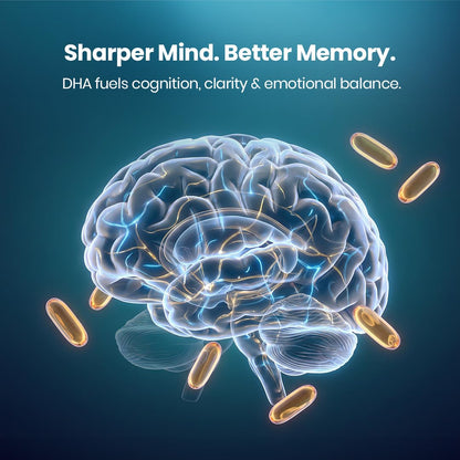 WOW Life Science Omega‑3 6X Strength Fish Oil Softgel Capsules | 2800 mg Fish Oil with 1120 mg EPA & 840 mg DHA | Supports Heart, Brain & Joint Health | Sourced from Sardines & Anchovies | 30 Softgel Capsules
