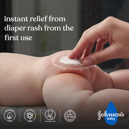 Johnson's Baby Diaper Rash Cream 20g | With Aloe Vera & Natural Beeswax | For All Skin Types Including Sensitive Skin | Clinically Proven, Soothes & Prevents Diaper Rash | No Parabens & Sulphates | Paediatrician Tested