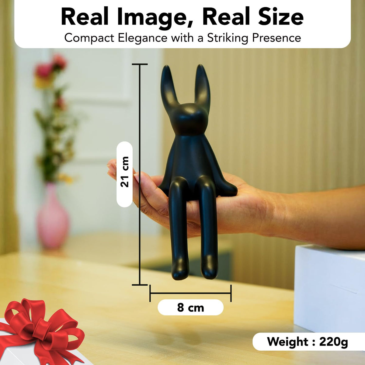 Nostrae Rabbit Show Pieces for Home Decor Living Room Decor Items | Cute Animals Showpieces Gift Item for Decoration | Center Table Tv Showcase Shelf Office Desk Interior Statue Figurines
