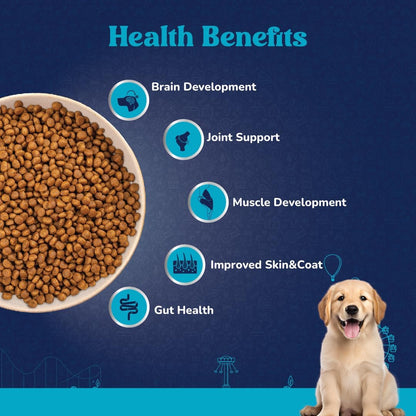 Carniwel Fresh Chicken Puppy Dry Dog Food 1kg | Natural Ingredients for Healthy Skin & Coat | Highly Palatable | Supports Brain & Muscle Development | Tailored, Premium Nutrition for Large Dogs
