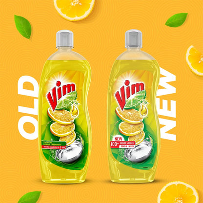 Vim Dishwash Liquid Gel Lemon|| With Lemon Fragrance|| Leaves No Residue|| Grease Cleaner For All Utensils|| 750 ml Bottle