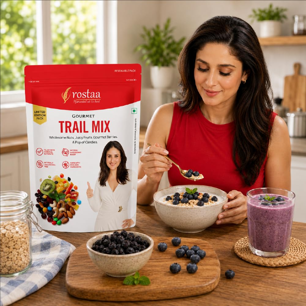 Rostaa Gourmet Trail Mix 340 g | Premium Nuts & Candied Fruits Blend | Colorful, Crunchy & Naturally Energizing Snack | Perfect for Anytime Munching (340 GM)