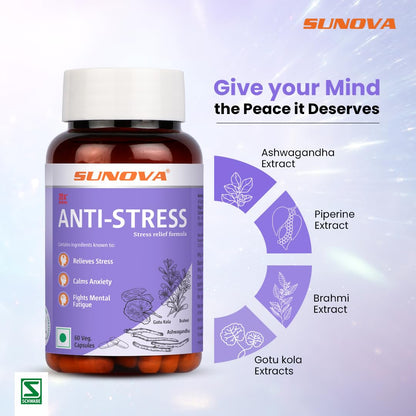 Sunova Anti-Stress (Stress Relief Formula), 60 Capsules