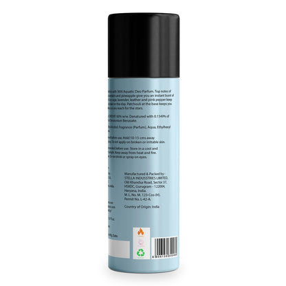 Back label of a deodorant stick on a white background