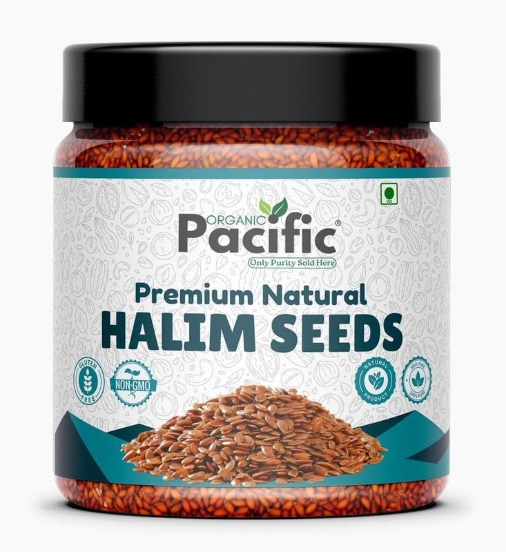 ORGANICPACIFIC Halim Seeds, Aliv Seeds, Seeds for Eating, Asaliya Seed Garden Cress Seed, Iron Rich Superfood for Immunity & Hair Growth