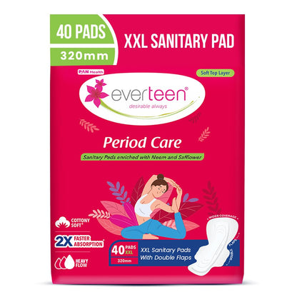 Everteen XXL sanitary pad packaging on a white background