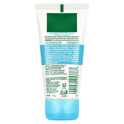 Back view of a skincare product packaging with text and a barcode on a white background