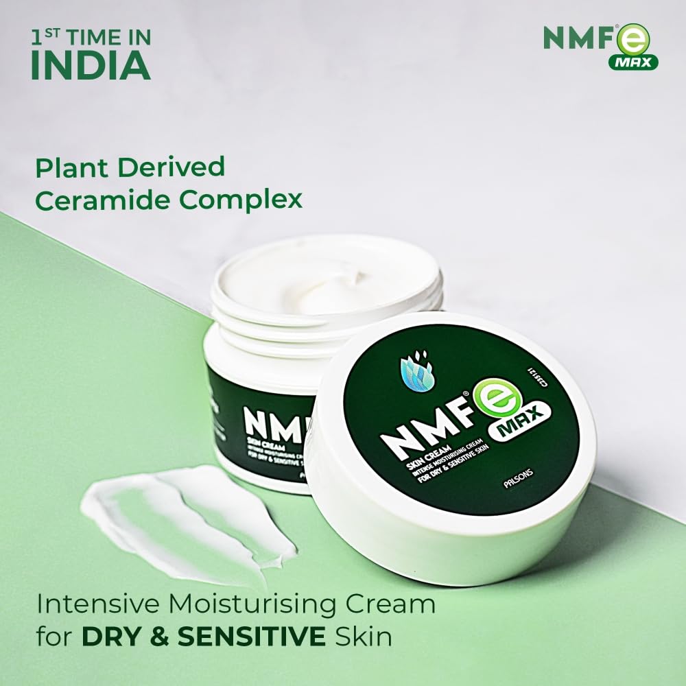 NMFe Max Skin Cream with Ceramide Complex For Severe Dry Skin 60 GM | For Barrier Repair Deep Hydration | Gives Immediate Comfort | Niacinamide , Shea butter & Vit E | For Dry & Sensitive Skin | Dermatologically Tested