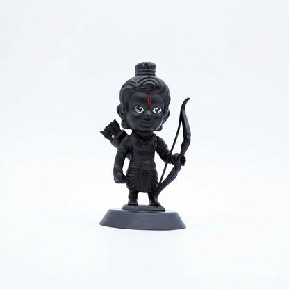 B.R STORE Ayodhya Lord Shree Ram Lalla Ji Idol | Dhanush Teer Kaman Figurine for Car Dashboard, Home & Office Decor | Divine God Statue for Puja & Gifting Family, Friends & Kids (Black)