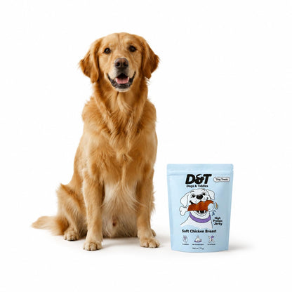 Dogs & Tiddles Chicken Breast Jerky Dog Treats for Puppies & Adult Dogs, 70g | Soft & Chewy High-Protein Dog Snacks | Grain-Free Training Treats | Supports Lean Muscle| Easily Digestible and Healthy