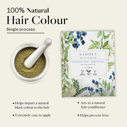 Sadhev Ayurvedic 100% Organic Plant-Based Natural Henna Powder For Hair
