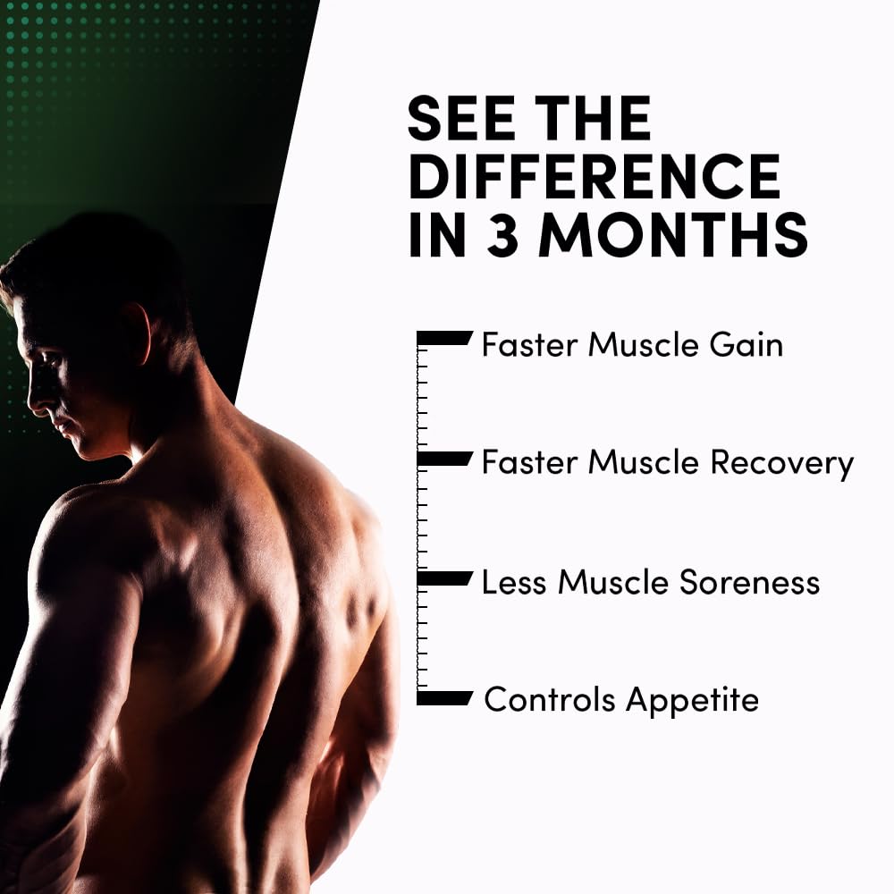 Man Matters VEGAIN Plant Protein Powder for Men | 100% Vegetarian | Made with Pea, Brown Rice, Moong Bean and Whole Algae | Gluten Free, Dairy Free & Soy Free | 500 grams