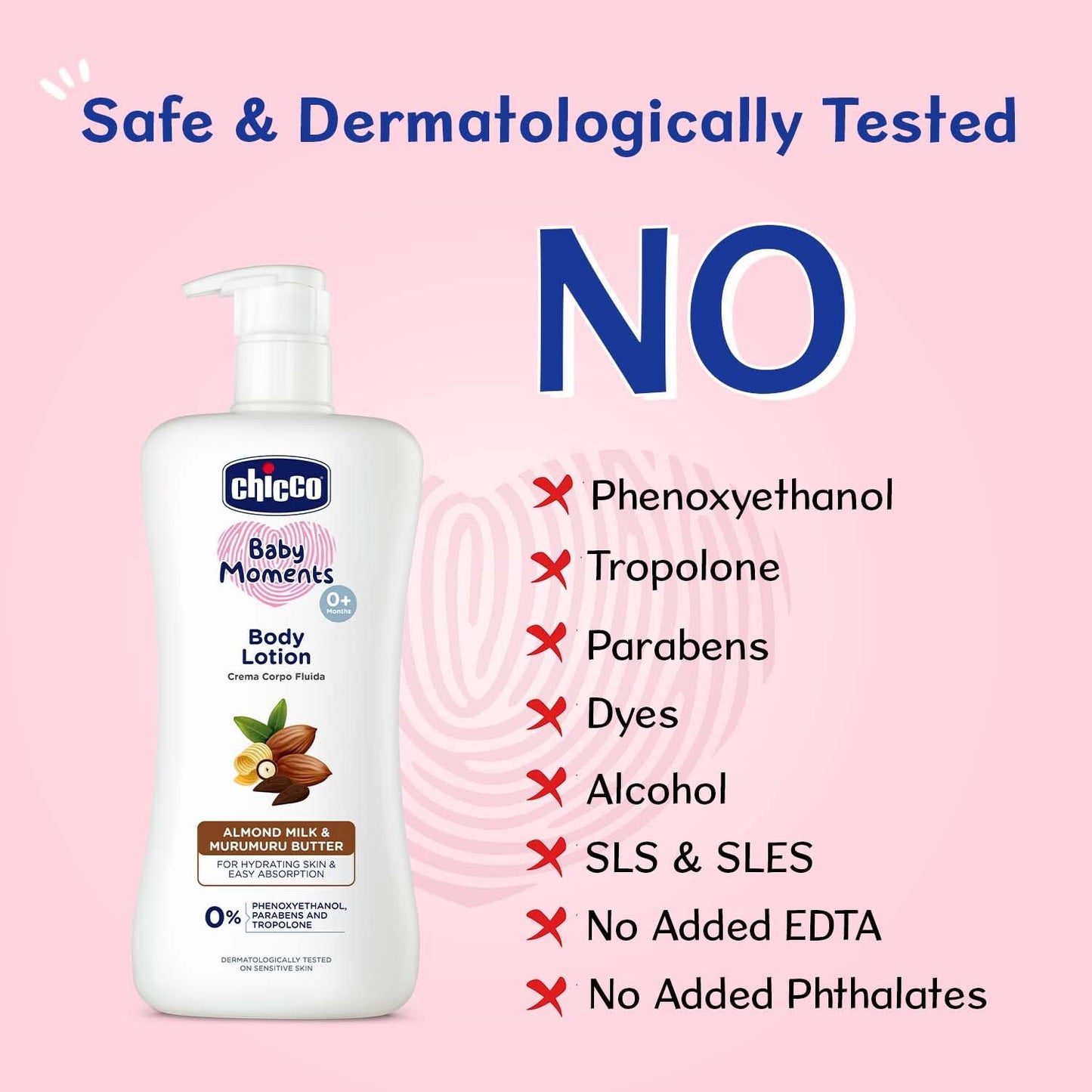 Chicco Baby Moments Body Lotion 200ml | Almond Milk & Murumuru Butter | Quick Absorb Formula with Natural Ingredients for Ultra Soft Skin | Dermatologically Tested | Parabens & Phenoxyethanol Free