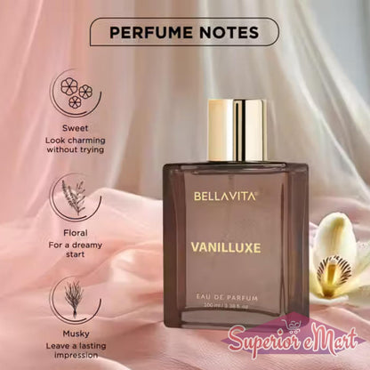 VANILLUXE Perfume for Men & Women|Floral & Musky Notes|Long Lasting Fragrance| Eau de Parfum - 100 ml (For Men & Women)