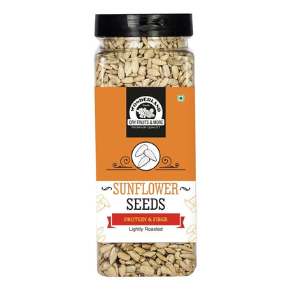 Wonderland Foods 200g Roasted Premium Sunflower Seeds Jar | Surajmukhi Seeds Full of Protein, Vitamin-E, Antioxidants & Fibre | Plant-Based Protein for Weight Management | Rich In Magnesium