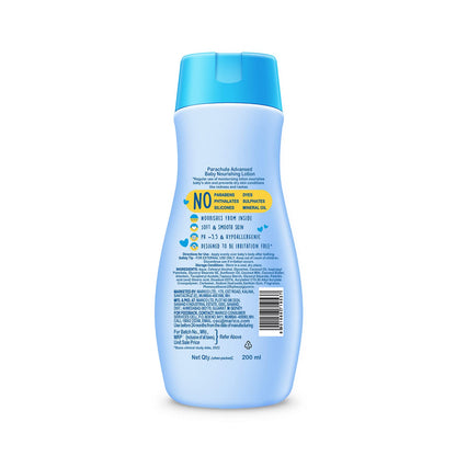 Parachute Advansed Baby Lotion for New Born Babies|Doctor Certified|Virgin Coconut Oil & Coconut Milk|Ph 5.5|24 Hour Moisturization|200Ml, Blue