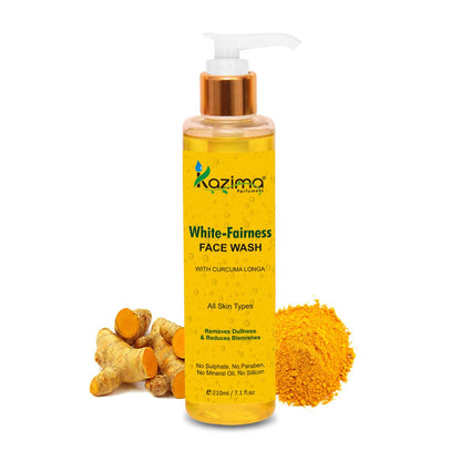 KAZIMA White Fairness Face Wash (200ML) - Removes Dullness & Reduces Blemishes