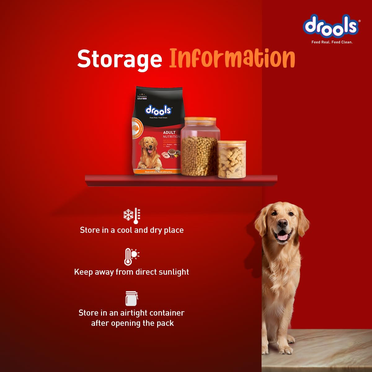 Drools Adult Dry Dog Food 1kg | Turkey and Pumpkin Flavour | Supports Skin Nourishment and Coat Radiance | Promotes Healthy Digestion | Natural Antioxidants | Strengthen Immunity