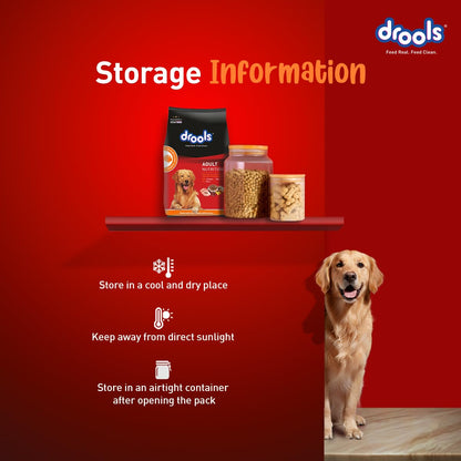 Drools Adult Dry Dog Food 1kg | Turkey and Pumpkin Flavour | Supports Skin Nourishment and Coat Radiance | Promotes Healthy Digestion | Natural Antioxidants | Strengthen Immunity