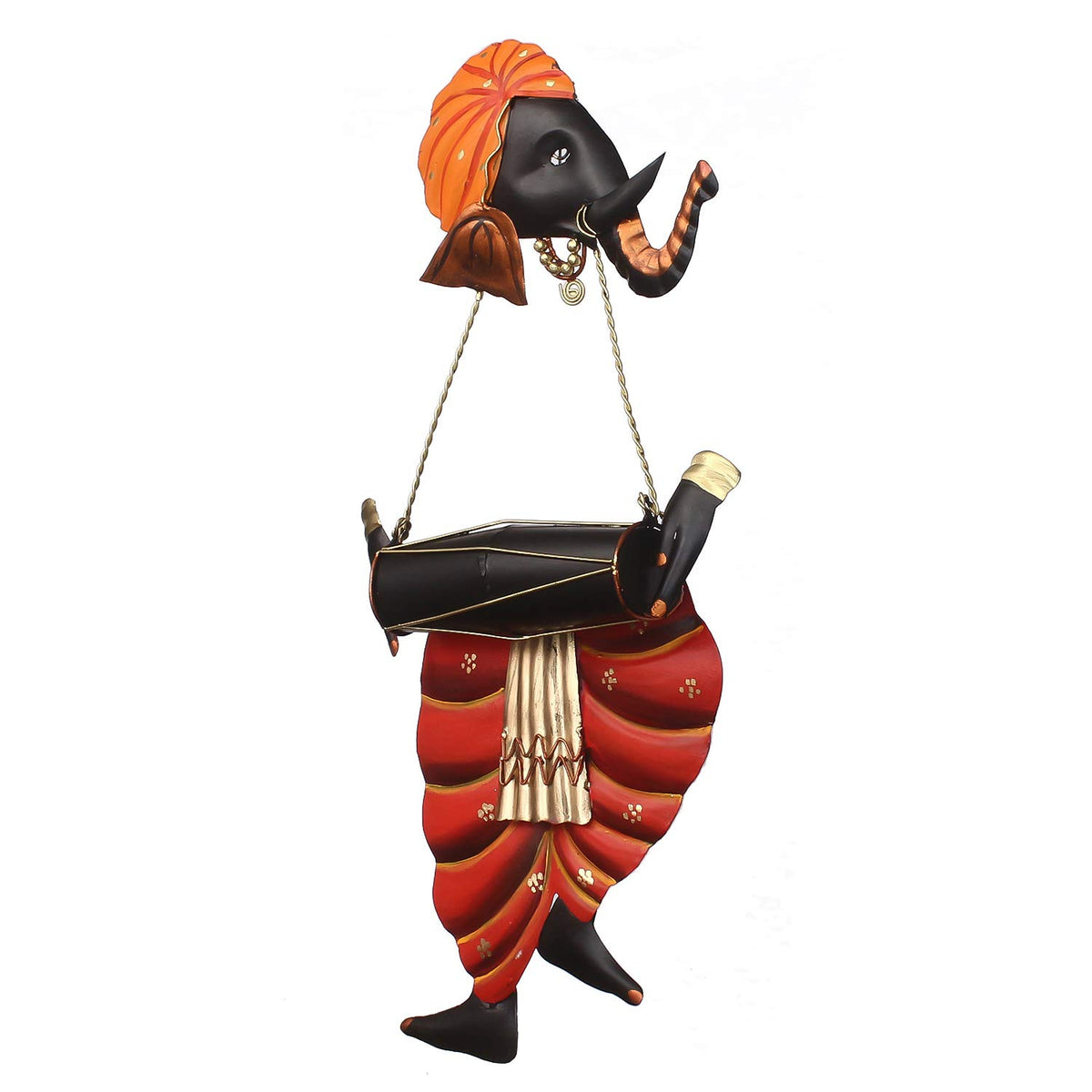 Lord Ganesha Playing Dholak Wall Hanging