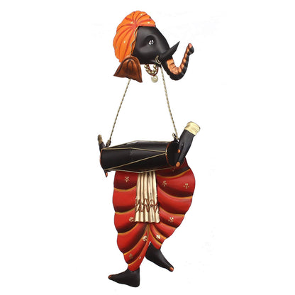 Lord Ganesha Playing Dholak Wall Hanging