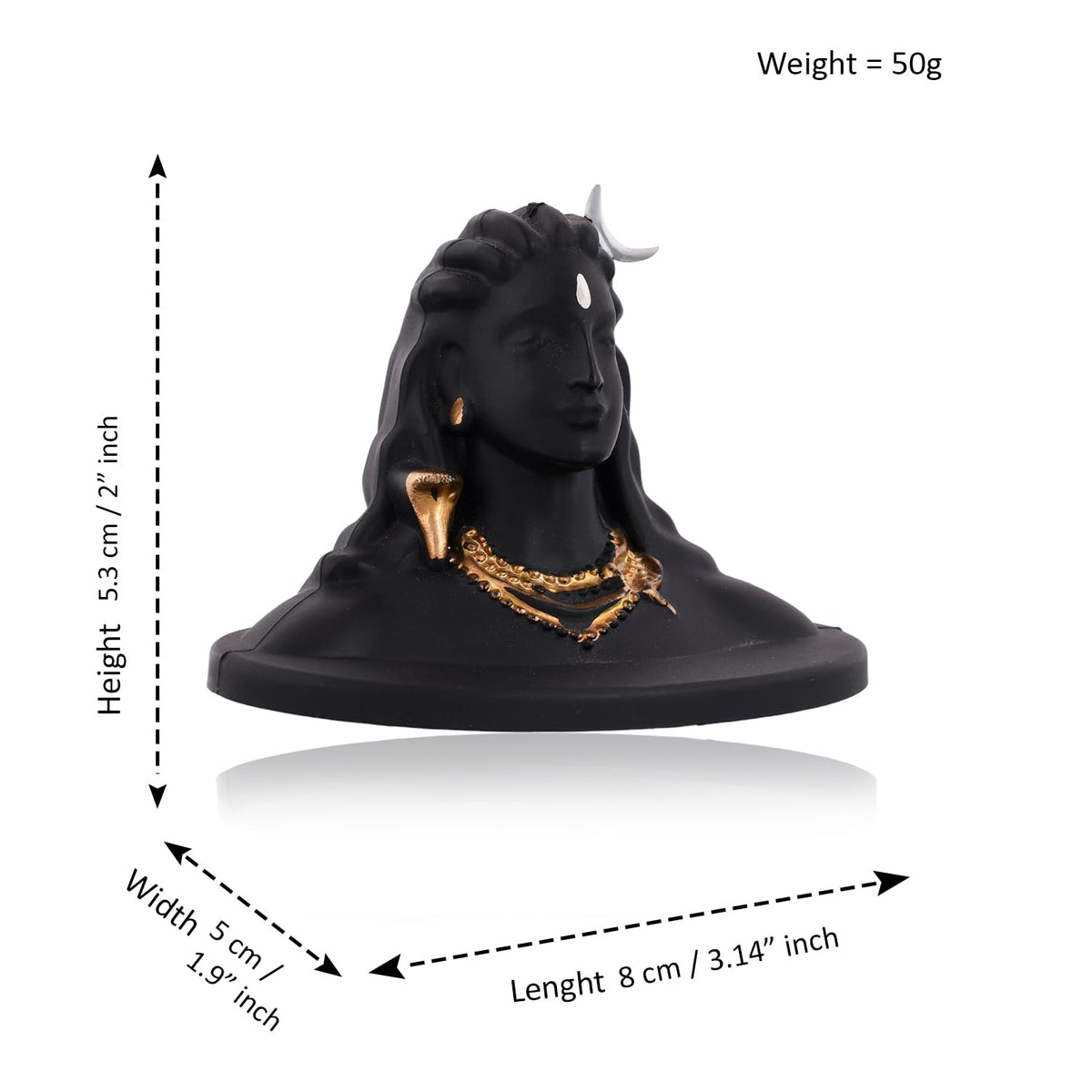 Adiyogi Shiva Statue for Diwali Decoration Items - Car Deshboard Adiyogi Statue for Home Mahadev Adiyogi Idol for Pooja Room & Home Office Decor