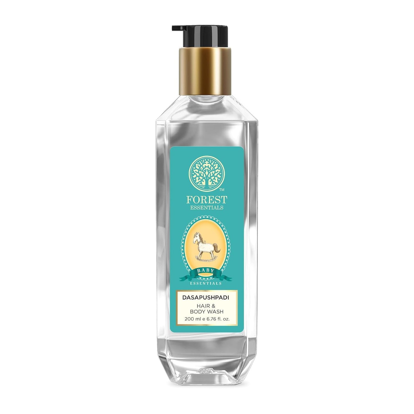 Forest Essentials Baby Hair & Body Wash with 10 herbs specially for baby care to gently cleanse & replenish delicate skin | Sulphate & Paraben Free
