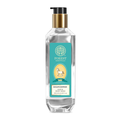 Forest Essentials Baby Hair & Body Wash with 10 herbs specially for baby care to gently cleanse & replenish delicate skin | Sulphate & Paraben Free