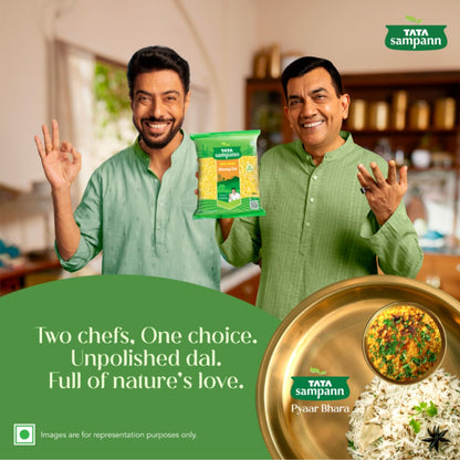 Tata Sampann Unpolished Moong Dal (Split), 500gm
