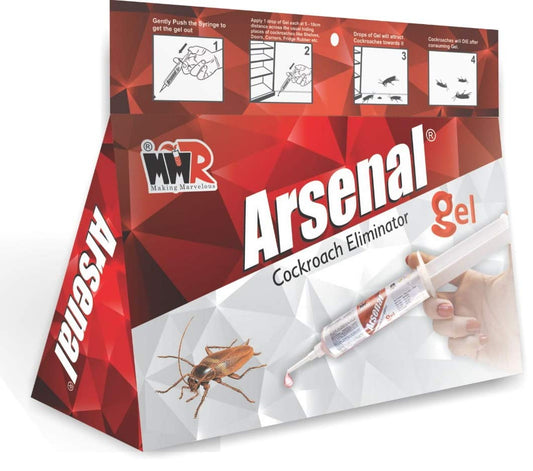 MMR Making Marvelous Arsenal Cockroach Eliminator Powerful Cockroach Killer Gel Bait (30 Gram, Pink), Pack of 1