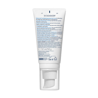 White tube of cream with text on a white background