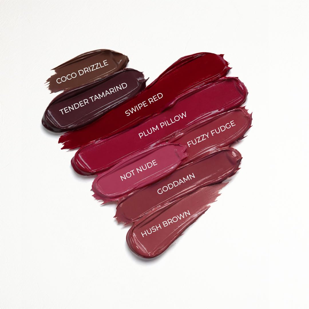 LoveChild Masaba "Air-gasm" Blurring Lip Tint, Swipe Red (Reddish Pink), Lightweight, Velvety Matte Finish, Hydrating Lip Color with Hyaluronic Acid, Squalane & Shea Butter, For All Indian Skin Tones, 8ml