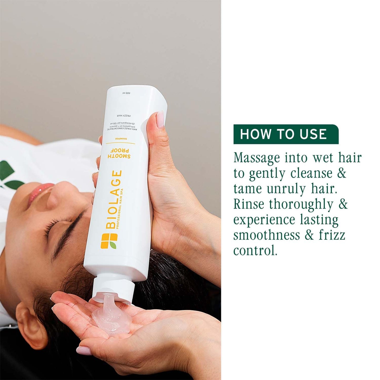 Biolage Smooth Proof Anti-Frizz Shampoo for Dry and Frizzy Hair with Camellia Oil and Glycerin for 72HR Frizz Control for Women and Men Vegan and Cruelty-Free Treatment