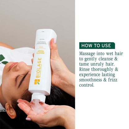 Biolage Smooth Proof Anti-Frizz Shampoo for Dry and Frizzy Hair with Camellia Oil and Glycerin for 72HR Frizz Control for Women and Men Vegan and Cruelty-Free Treatment