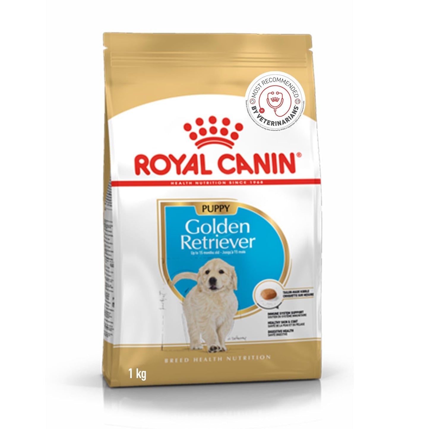 Royal Canin Golden Retriever Puppy Food, Dry Food, Supports Immune System & Digestive Health, Promotes Healthy Skin & Coat, 1 Kg