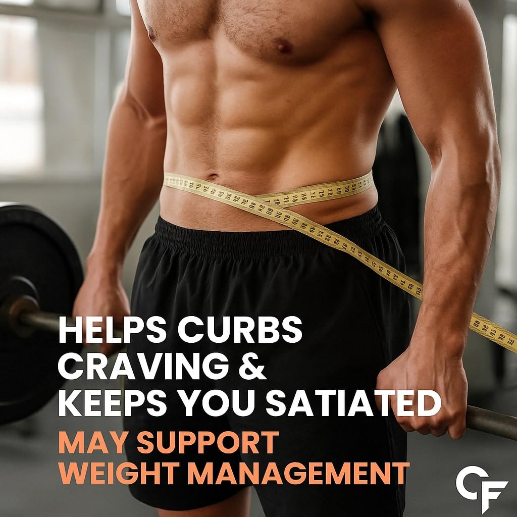 Man measuring waist with text about weight management in a gym setting
